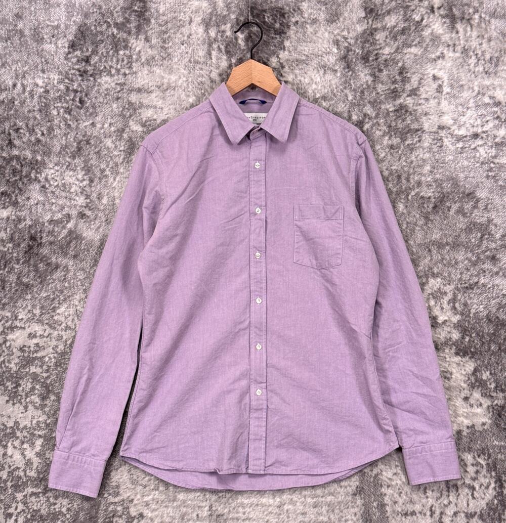 Teddy Stratford Shirt 3 / Medium Mens Purple Oxford Long Sleeve